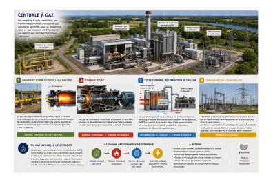 Centrale à gaz en activité